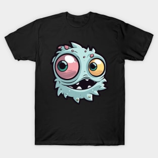 Little Monster Creature, Green And Kawaii Cute T-Shirt